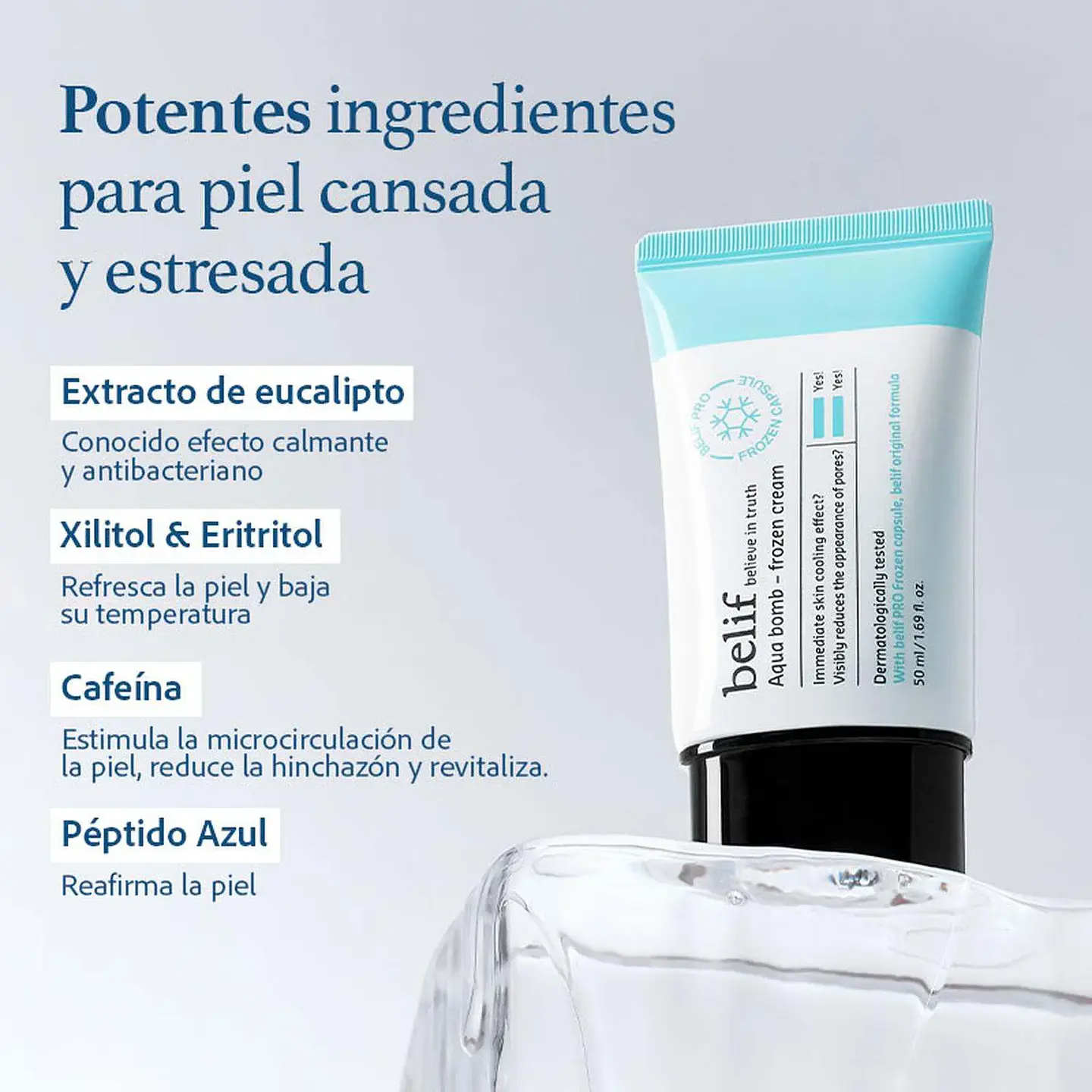 Crema Gel Hidratante Refrescante Belif Aqua Bomb Frozen 50ml 3