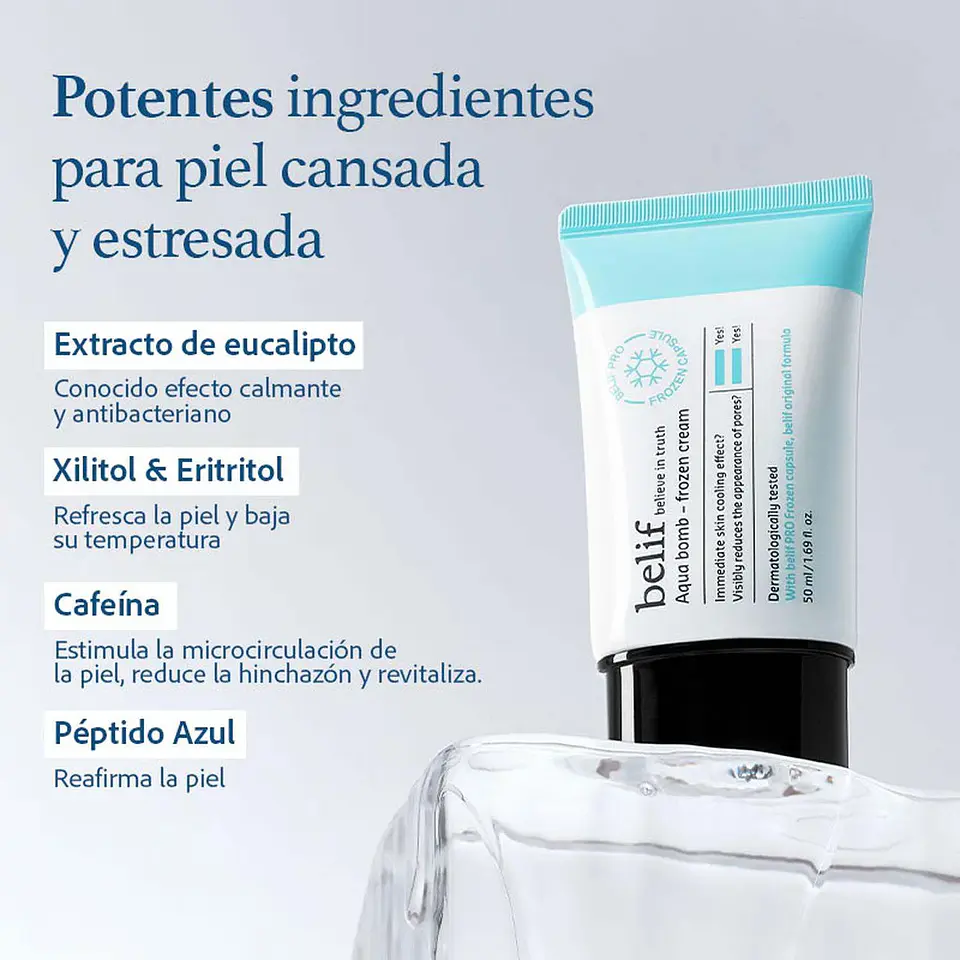 Crema Gel Hidratante Refrescante Belif Aqua Bomb Frozen 50ml 3