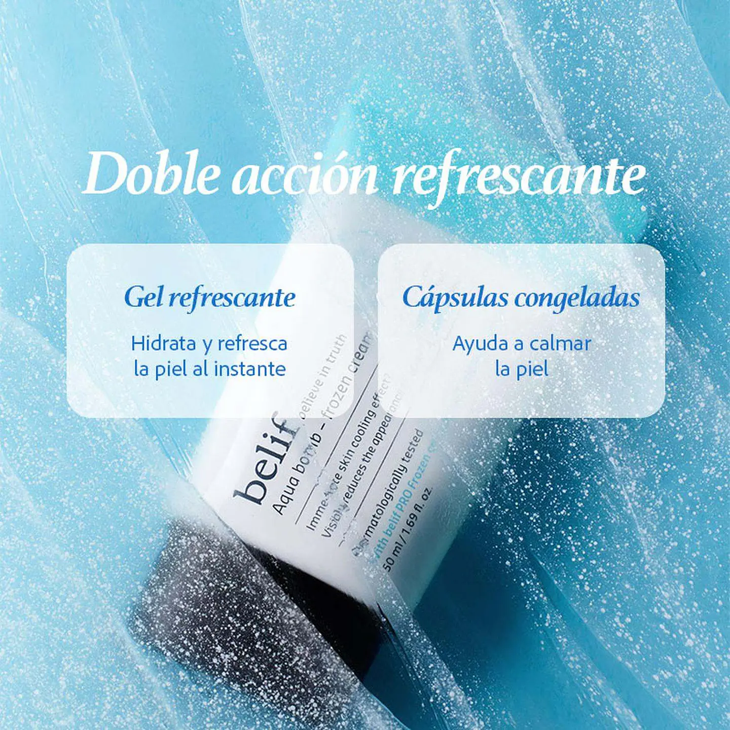Crema Gel Hidratante Refrescante Belif Aqua Bomb Frozen 50ml 5