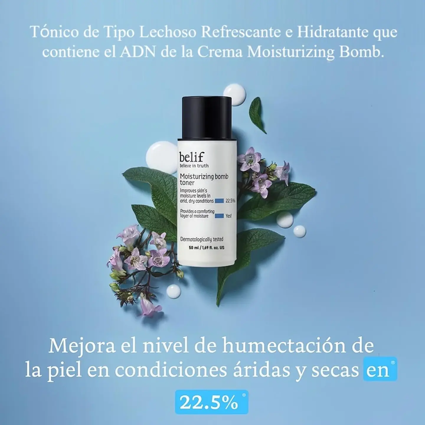 Set Moisturizing Bomb Belif Crema MB 25 ml + Tónico MB 50ml 2