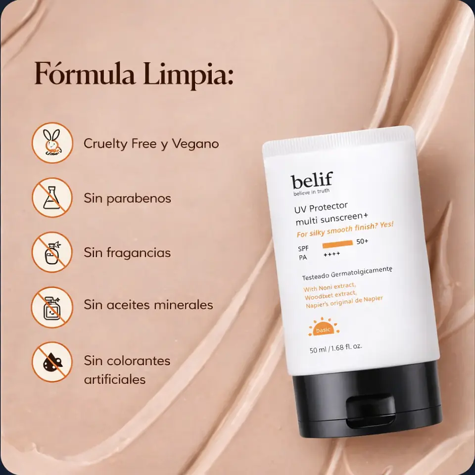 Protector Solar con Color Belif SPF50+ Multi Sunscreen 50ML 3