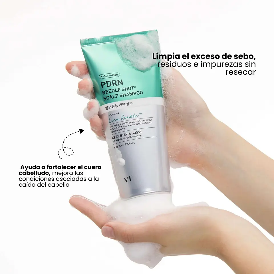Shampoo PDRN Reedle Shot Anticaída para Cuero Cabelludo 200ml 3