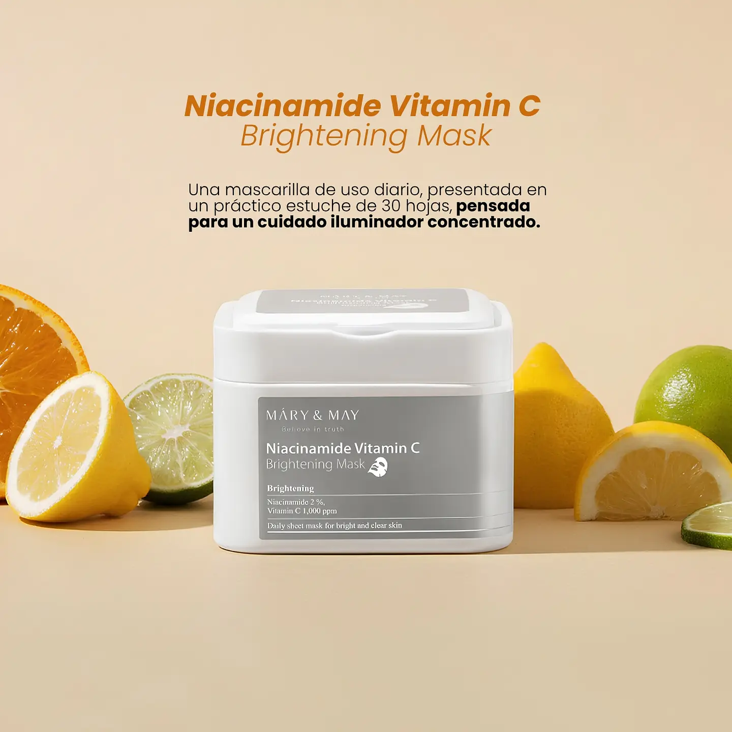 Mascarillas Niacinamide + Vitamin C Brightening Mask 30u 2