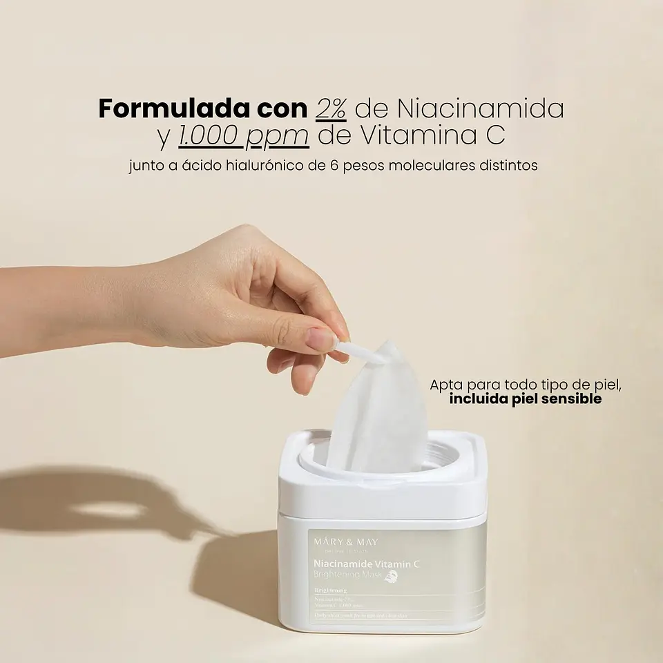 Mascarillas Niacinamide + Vitamin C Brightening Mask 30u 4