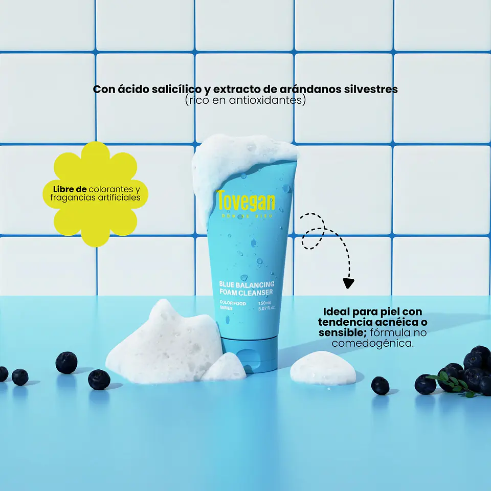 Jabón Blue Balancing Foam Cleanser 150ml 4
