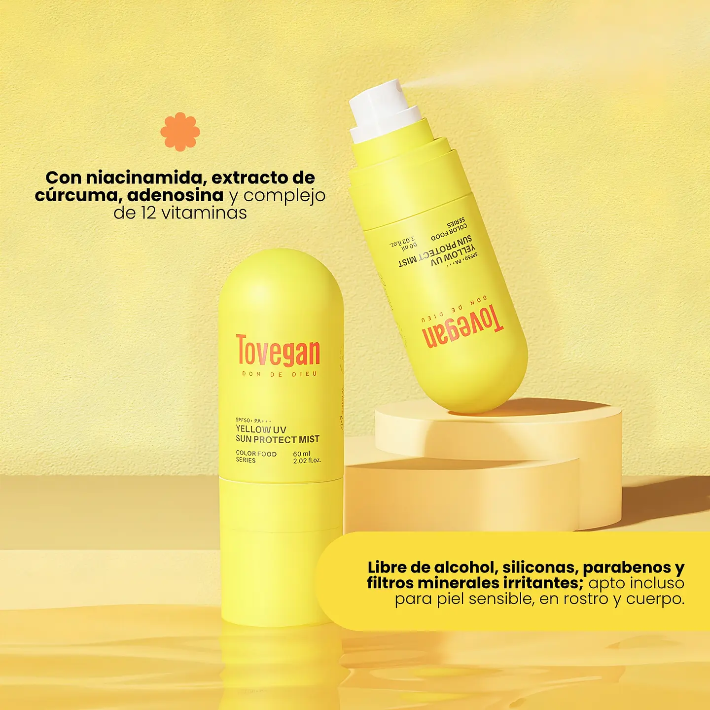 Bloqueador Yellow UV Sun Protect Mist SPF50+ PA+++ 60ml 4