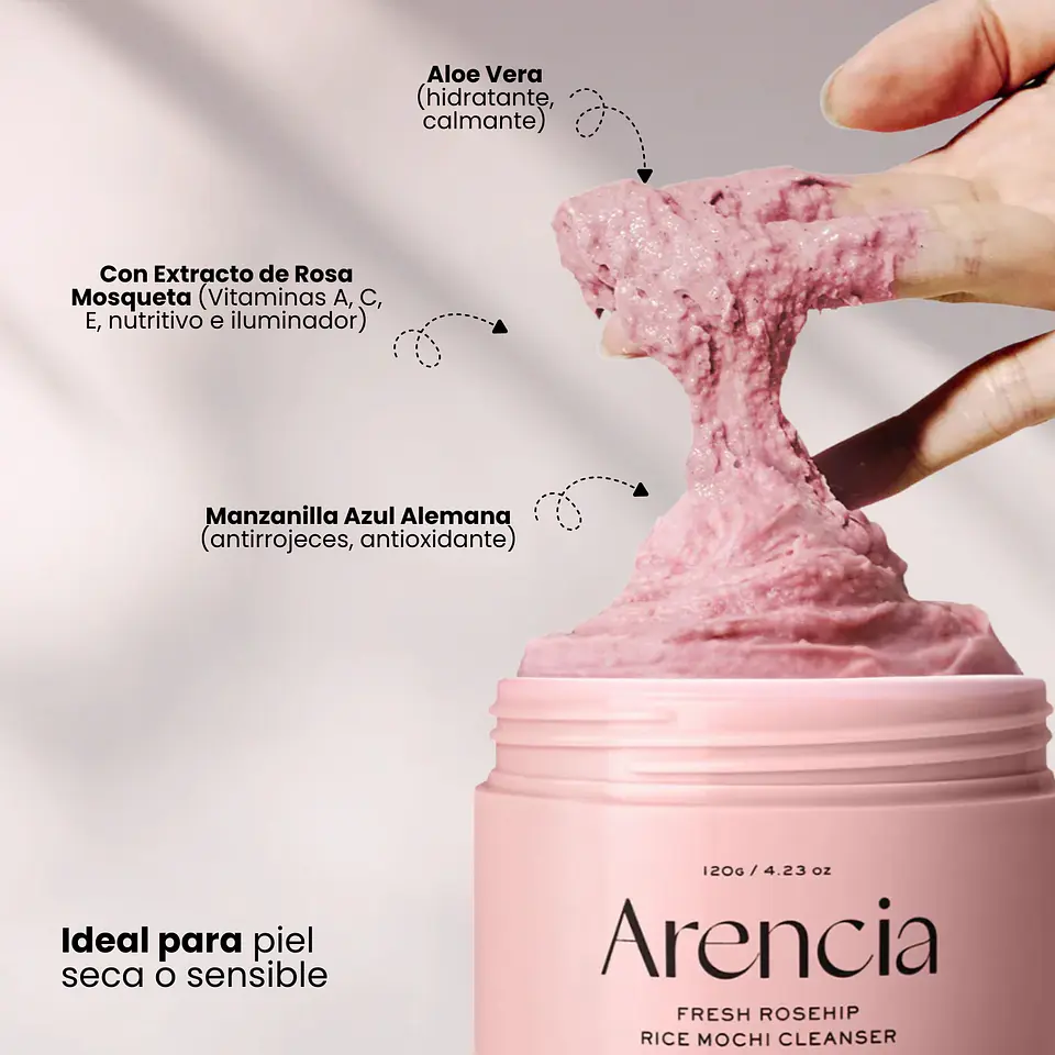 Fresh Rosehip Rice Mochi Cleanser 120g 2