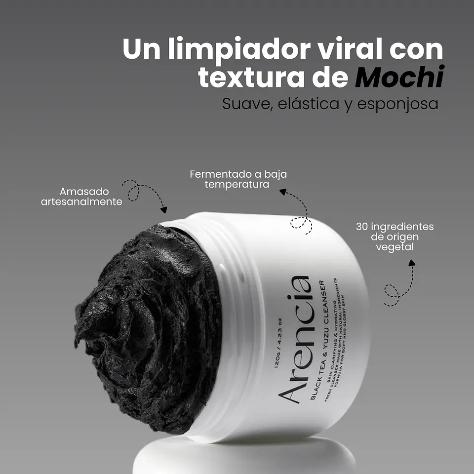 Black Tea Rice Mochi Cleanser 120g 3