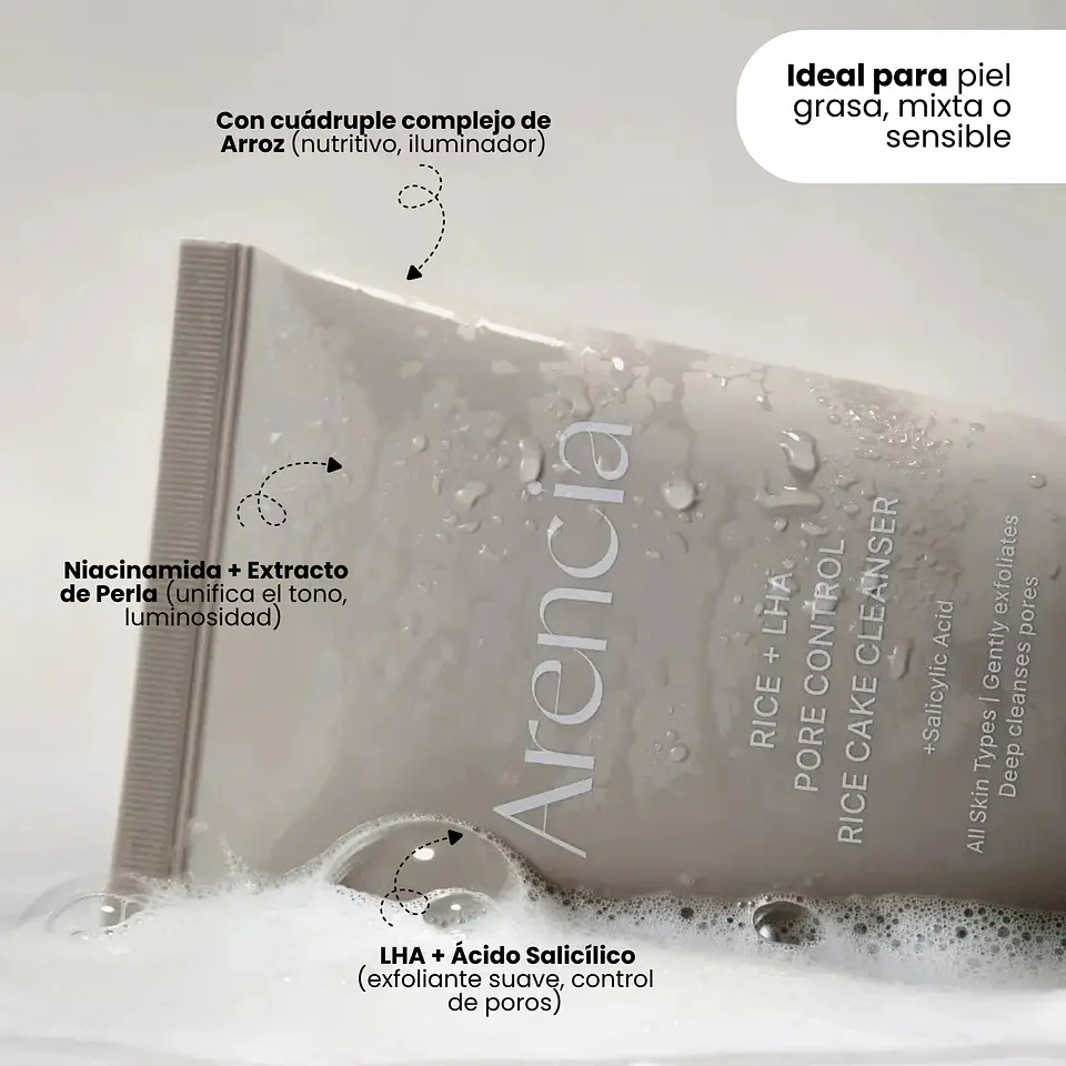 Rice + LHA Pore Control Rice Cake Cleanser 150g 2