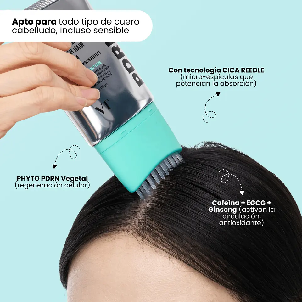 PDRN Reedle Shot Brush Hair Serum 100ML 2