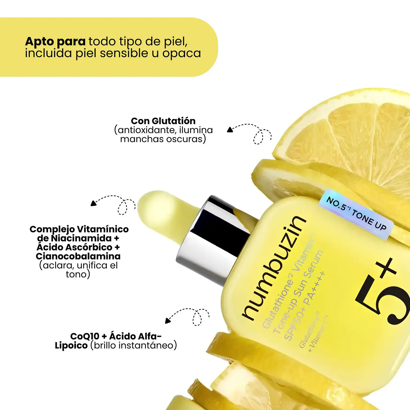 No.5 Glutathione Vitamin Tone-up Sun Serum 4