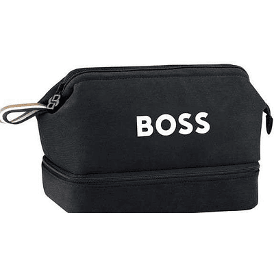 Hugo Boss Toiletry Shave Wash Bag Double Cases Travel Pouch Black