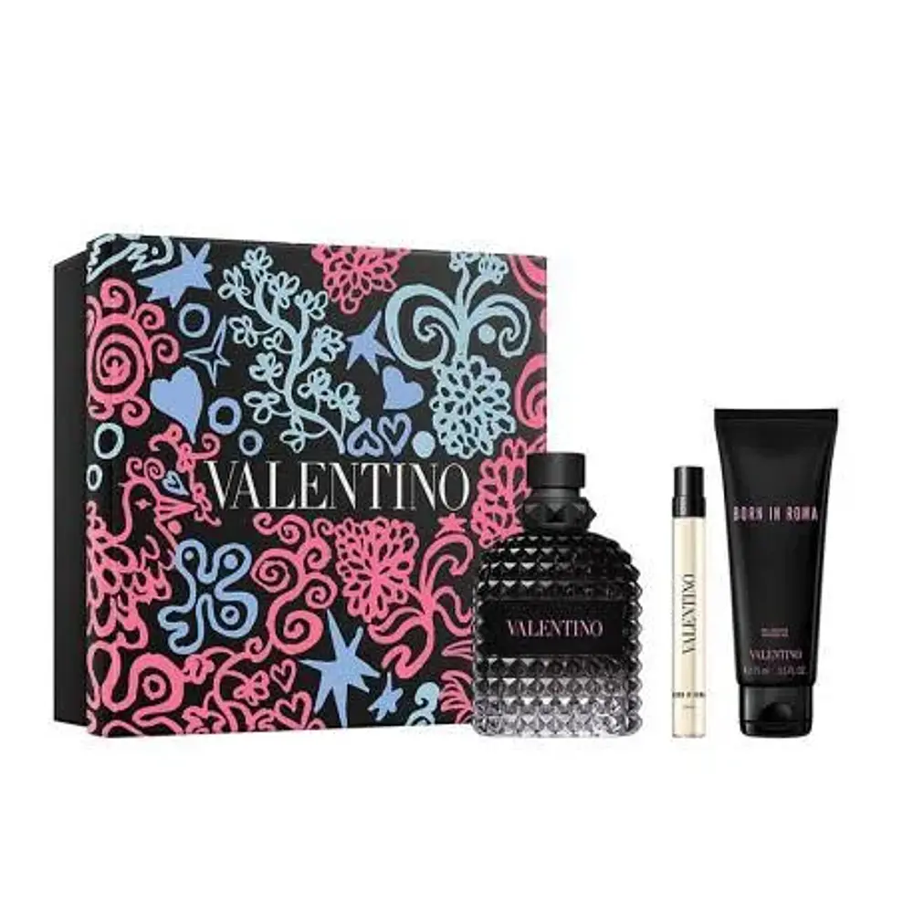 Estuche Valentino Born in Roma 100ml Edt +75ml gel +10ml uomo Hombre