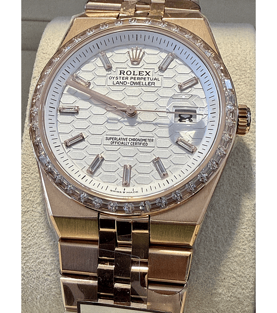 Rolex Land-Dweller 7135 BF rose gold Diamond mais caixa 2025