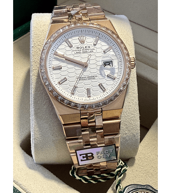 Rolex Land-Dweller 7135 BF rose gold Diamond mais caixa 2025