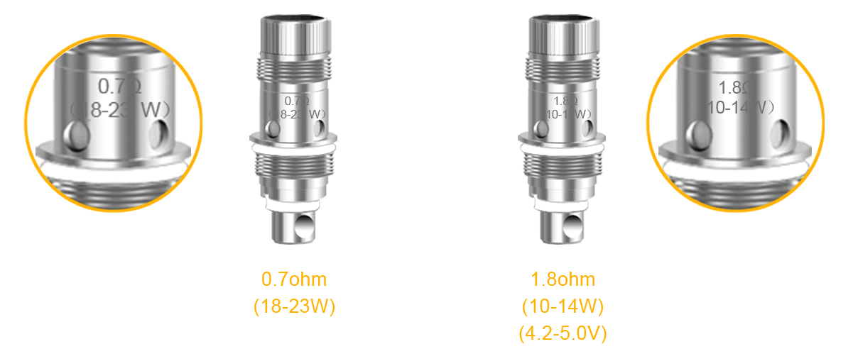 Resistencias Aspire Nautilus e Nautilus 2 / Nautilus 2 S / Nautilus 3