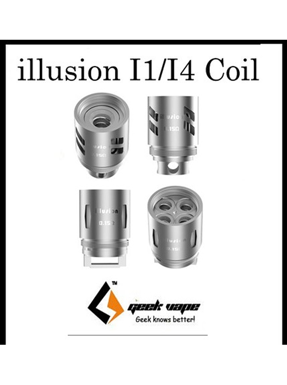 ​GeekVape Illusion Sub ohm Tank coils I1   &  I4   ( 100% compativel com Smok TFV8 a i4)