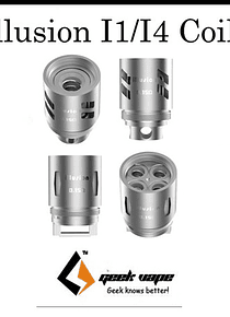 ​GeekVape Illusion Sub ohm Tank coils I1   &  I4   ( 100% compativel com Smok TFV8 a i4)