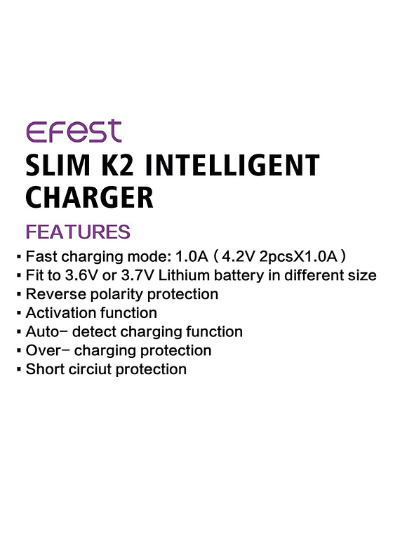 Efest SLIM K1 Intelligent Charger - Efest SLIM K2 Intelligent Charger