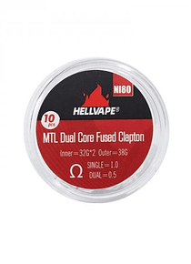NI80 MTL Dual Core Fused Claptons Coils pre-built (10pcs) -  Hellvape