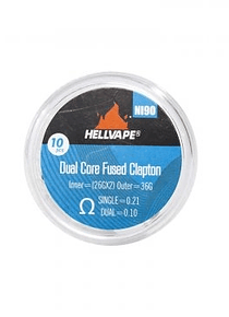 NI90 Dual core Fused Clapton Coil pre-built (10pcs) - Hellvape