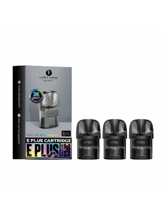 Pack de 3 cartuchos 3ml E-Plus Lost Vape 