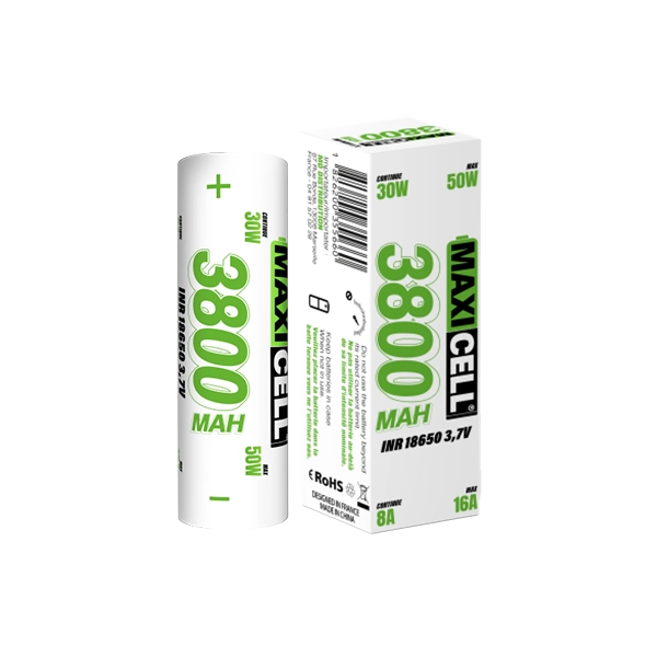 Bateria Maxi Cell 18650 20A 3800mAh - Maxi Cell