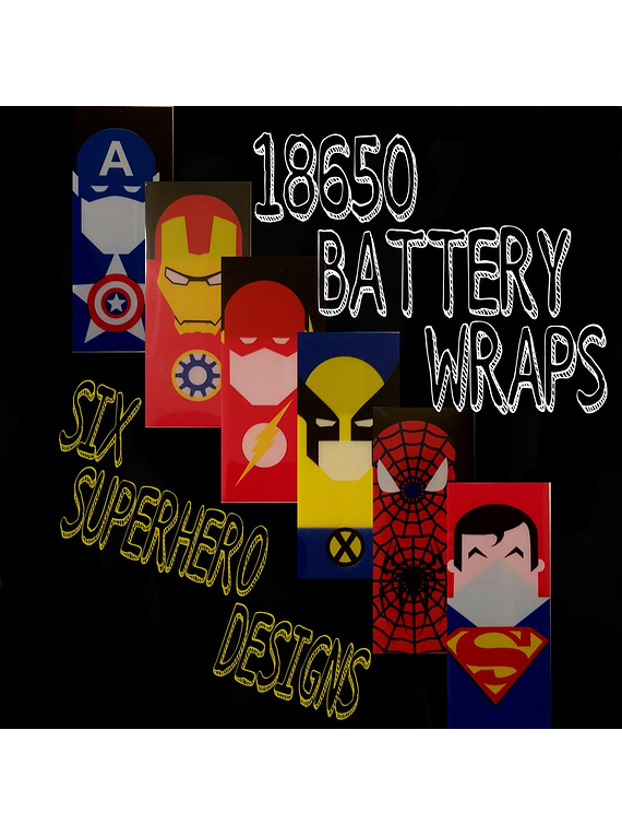 Wrap bat 18650 Super Heroes