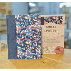 Biblia de Apuntes Ilustrada RVR60 Azul/Floral