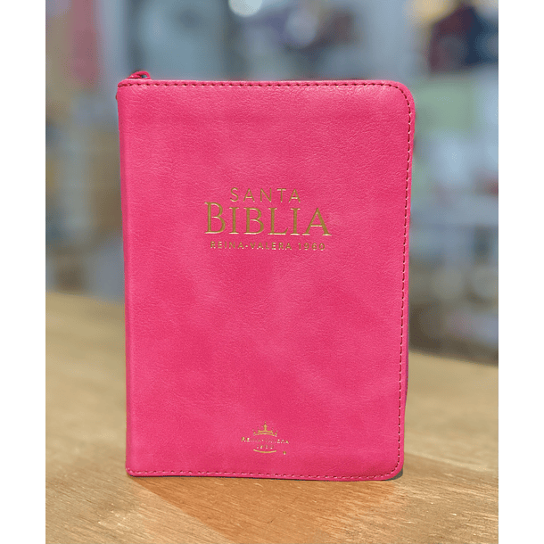 Biblia Tamaño Compacto  RVR60 Fucsia Con Cierre  1