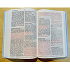 Biblia Tamaño Manual Letra Grande RVR60 Tapa Dura Celeste/Flores 2