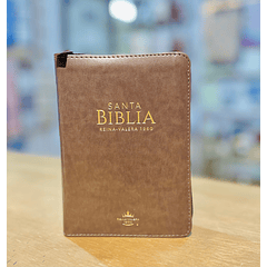 Biblia Tamaño Compacto RVR60 Café Mokka Con Cierre y Con Índice