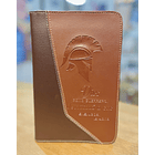 Funda para Biblia Tamaño Manual C/Cierre CaféOscuro/CaféClaro 