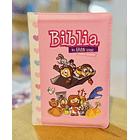 Biblia “Mi Gran Viaje” RVR60 Letra Grande Con Índice y Cierre Rosado 1