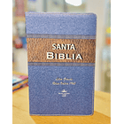 Biblia Tamaño Manual RVR60 Con Índice y Cierre Azul/Café 1