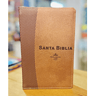 Biblia Tamaño Manual Letra Grande RVR60 Con Índice y Cierre Café 1