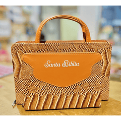 Funda "Canguro" para Biblia Tamaño Manual Café Animal Print