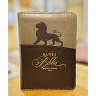 Biblia Compacta RVR60 Con Índice y Cierre León Negro/Gris 1