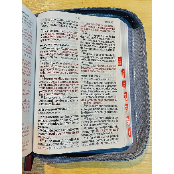 Biblia Compacta Letra Grande RVR60 Con Índice y Cierre Jeans 3
