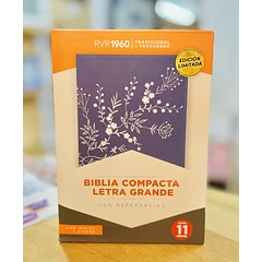 Biblia Compacta Letra Grande RVR60 Con Índice y Cierre Jeans