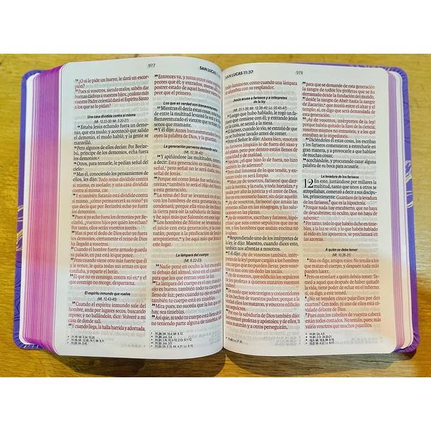 Biblia Tamaño Manual Letra Grande RVR60 Morado 2