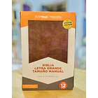 Biblia Tamaño Manual Letra Grande RVR60 Con Índice y Cierre Café 1
