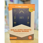Biblia Tamaño Manual Letra Gigante RVR60 Con Índice y Sin Cierre Azul Marino 1