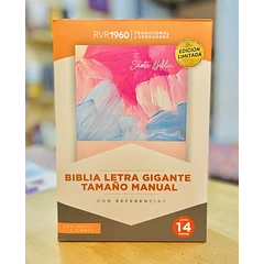 Biblia Tamaño Manual Letra Grande RVR60 Con Índice y Cierre Multicolor