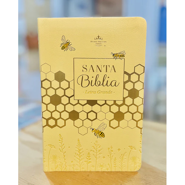 Biblia Tamaño Manual Letra Grande RVR60 Amarillo 1