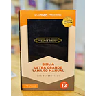 Biblia Tamaño Manual Letra Grande RVR60 Con Índice y Cierre Negro 1