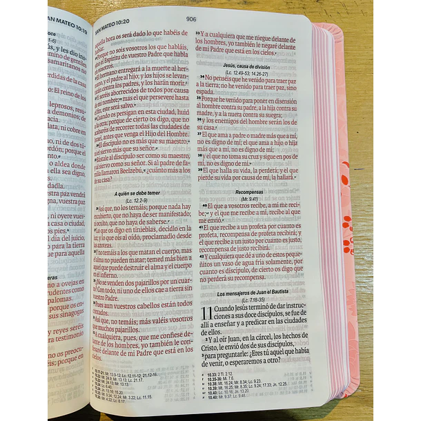 Biblia Tamaño Manual Letra Grande RVR60 Rosa Floral 2