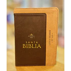 Biblia Letra Grande Tamaño Compacto RVR60 Bicolor Café 1