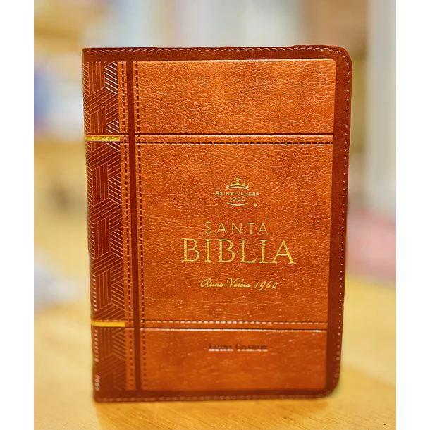 Biblia Letra Grande Tamaño Compacto RVR60 Café Claro 1
