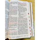 Biblia Tamaño Manual Letra Grande RVR60 Con Índice Morado/Floral 2